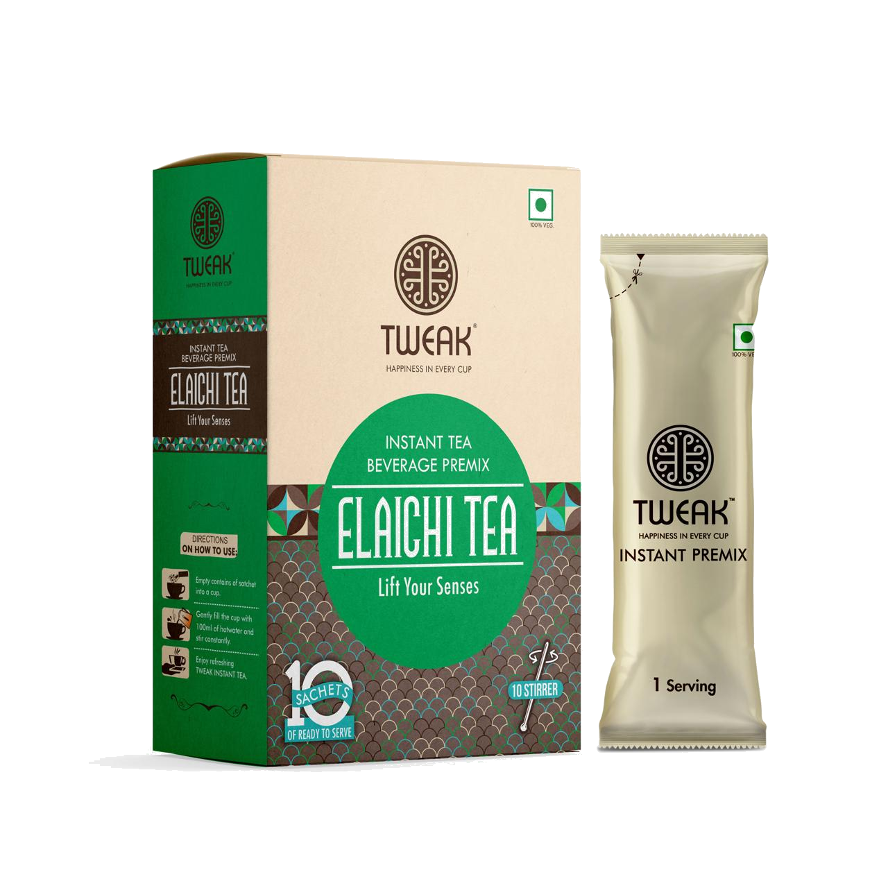 Tweak instant elaichi tea premix- 10 sachet 
