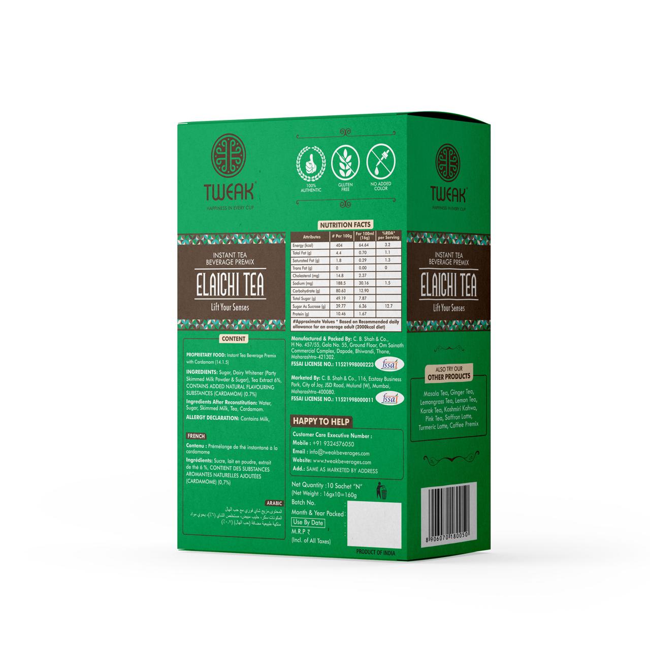 Tweak instant elaichi tea premix- 10 sachet 