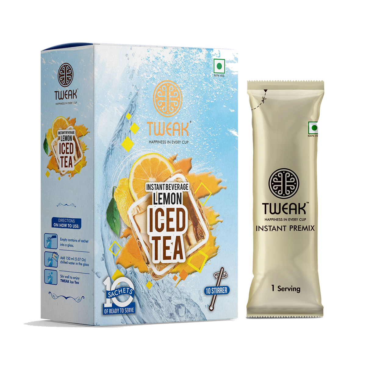 Tweak instant lemon ice tea premix- 10 sachet 