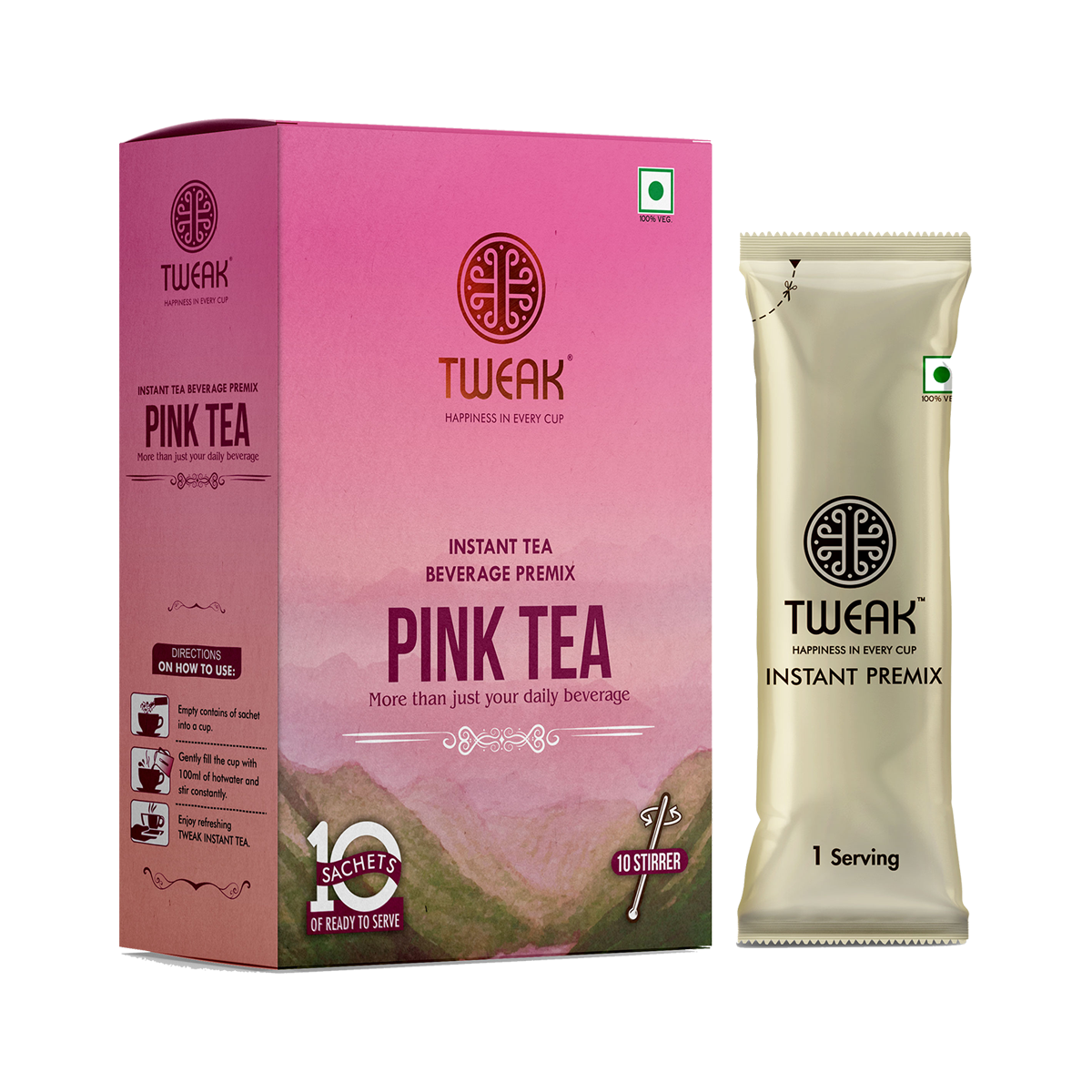 Tweak pink tea premix- 10 sachet 