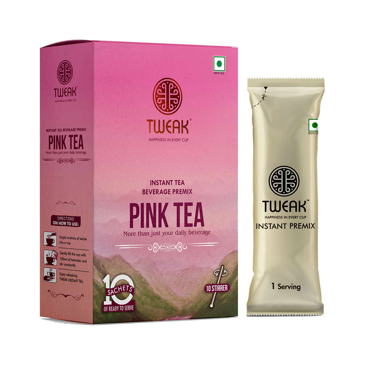Tweak pink tea premix- 10 sachet 