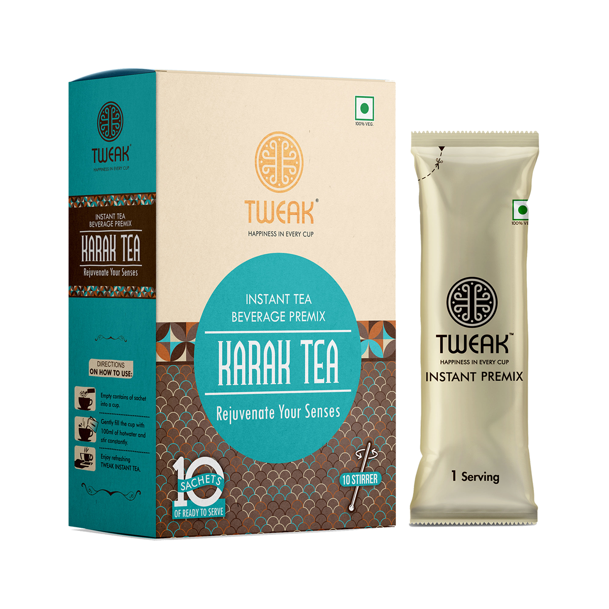 Tweak instant karak tea premix- 10 sachet 