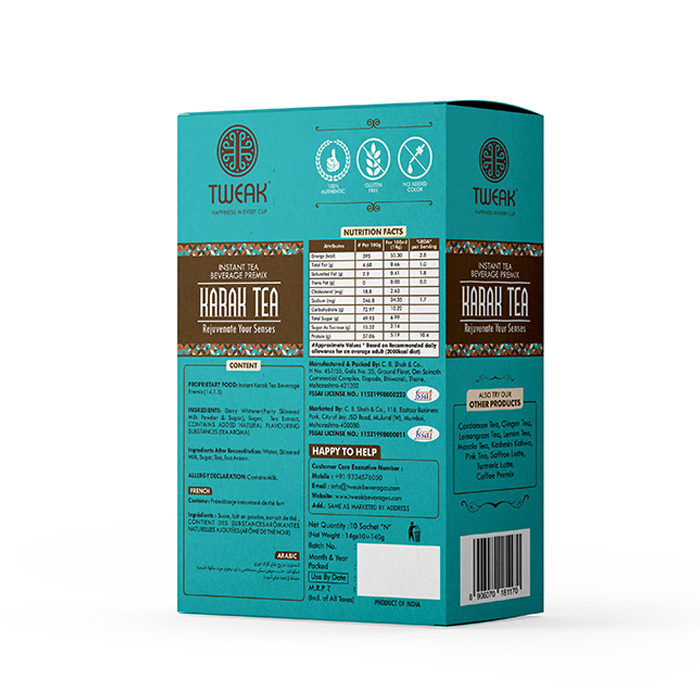 Tweak instant karak tea premix- 10 sachet 